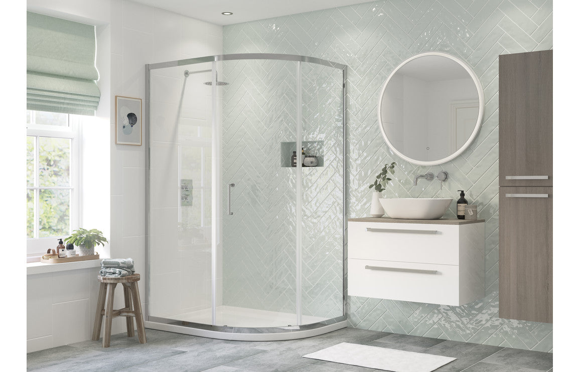 Lach 1 Door Offset Quadrant - Chrome