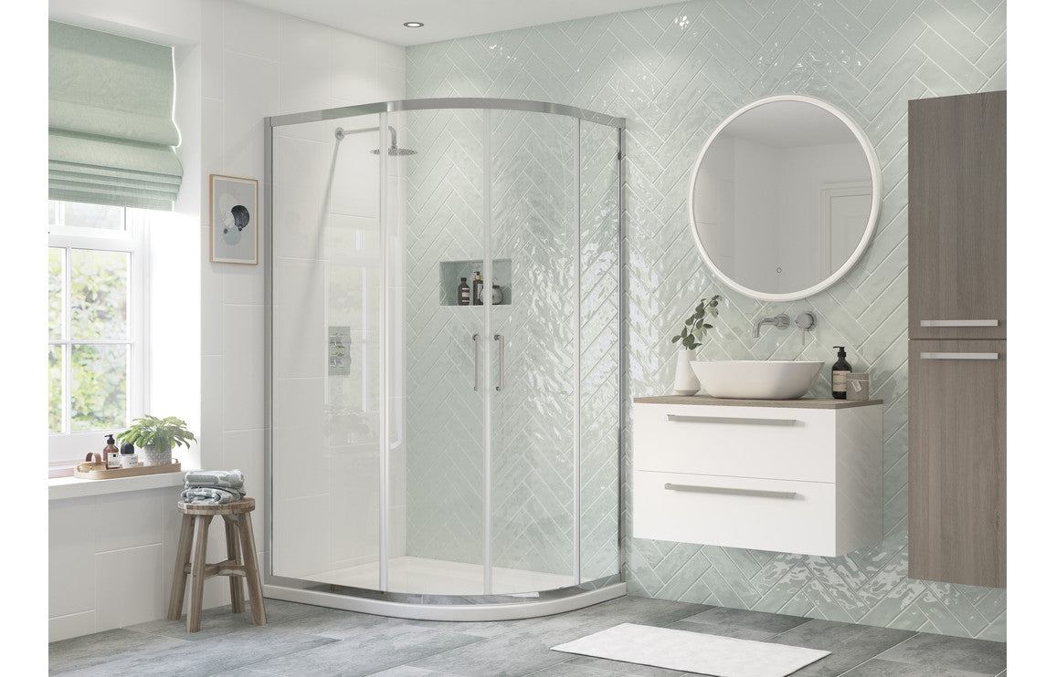 Lach 2 Door Offset Quadrant - Chrome