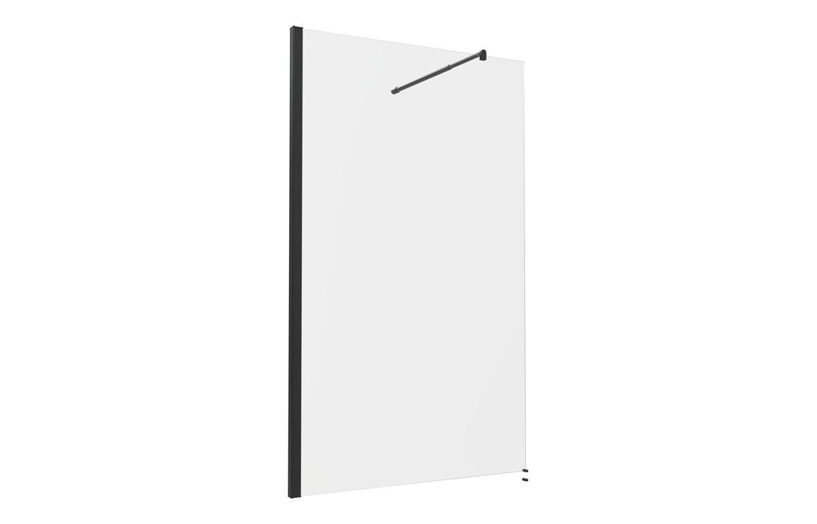 Diwa Plain Wetroom Panel with Arm Set - Black, Brass, Chrome, Bronze