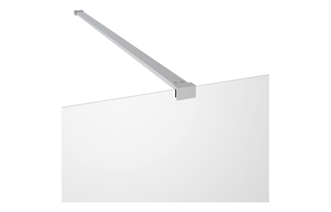 Diwa Plain Wetroom Panel with Arm Set - Black, Brass, Chrome, Bronze