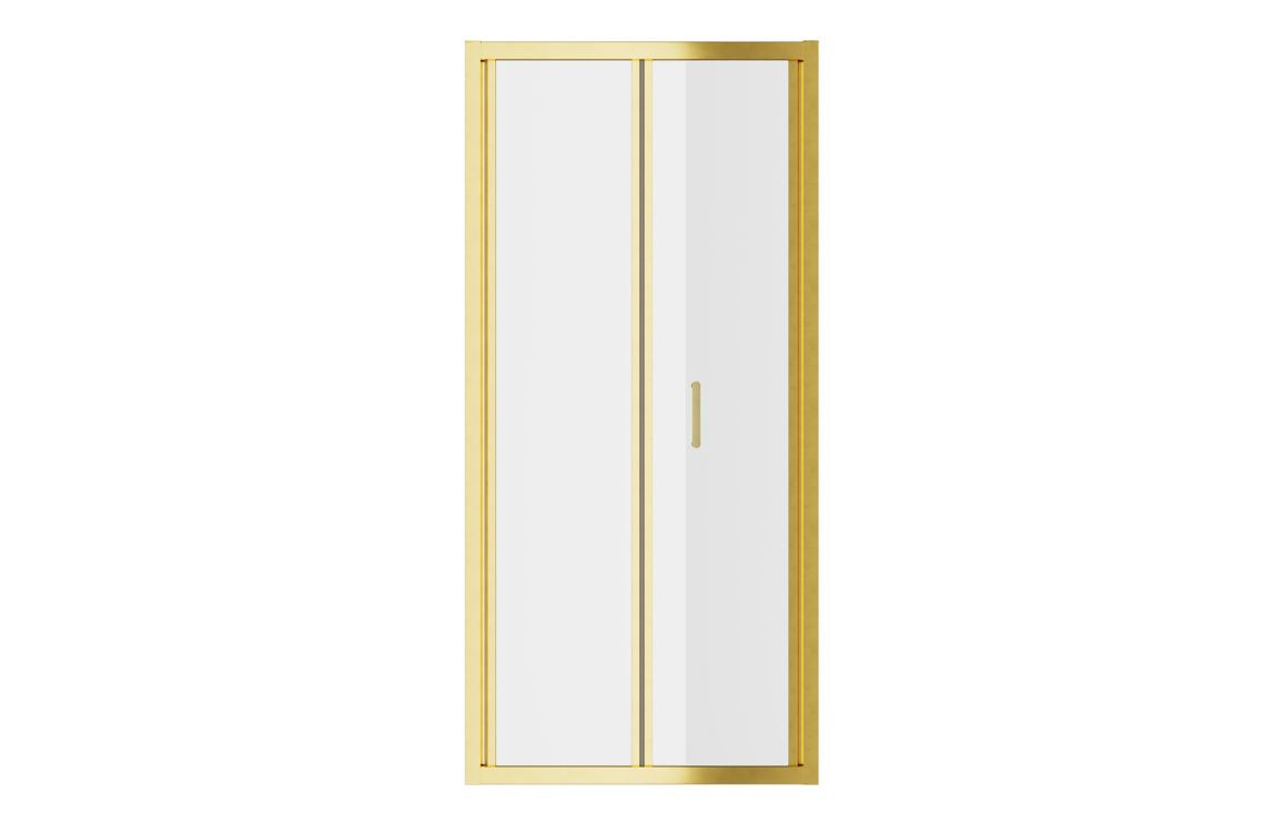 Lux Bifold Shower Door - Brushed Brass, Black, Chrome