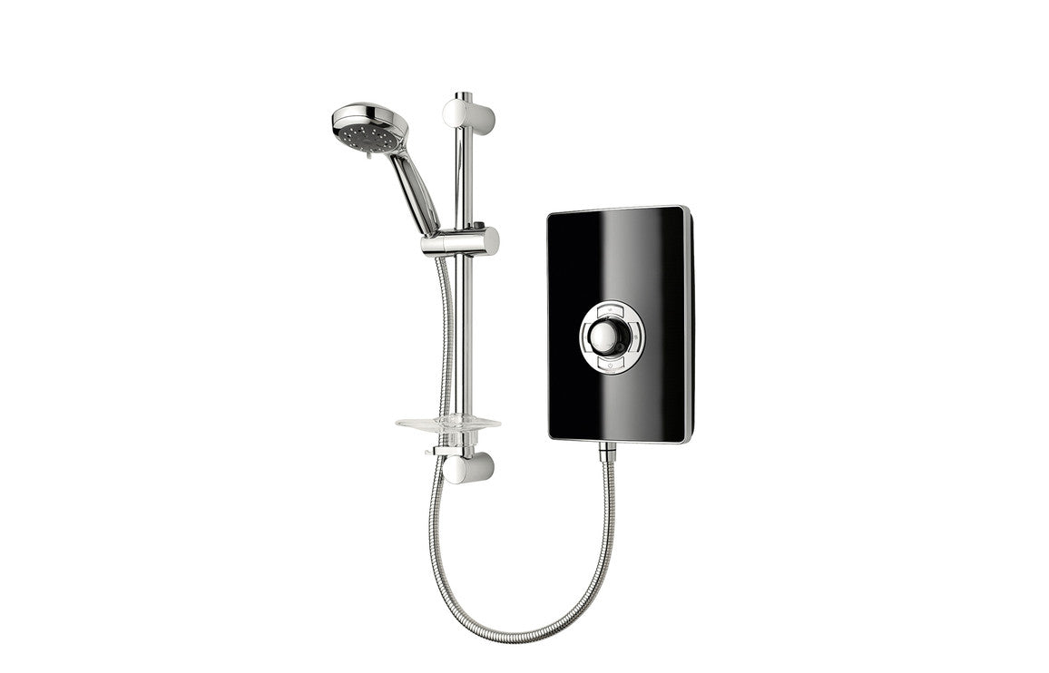 Triton Aspirante 8.5kw Electric Shower - Brushed Steel, White Gloss, Black Gloss