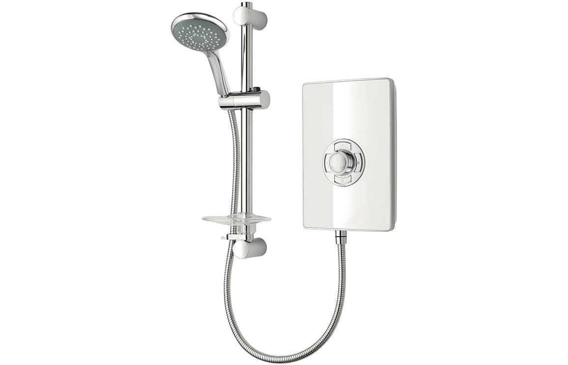 Triton Aspirante 8.5kw Electric Shower - Brushed Steel, White Gloss, Black Gloss