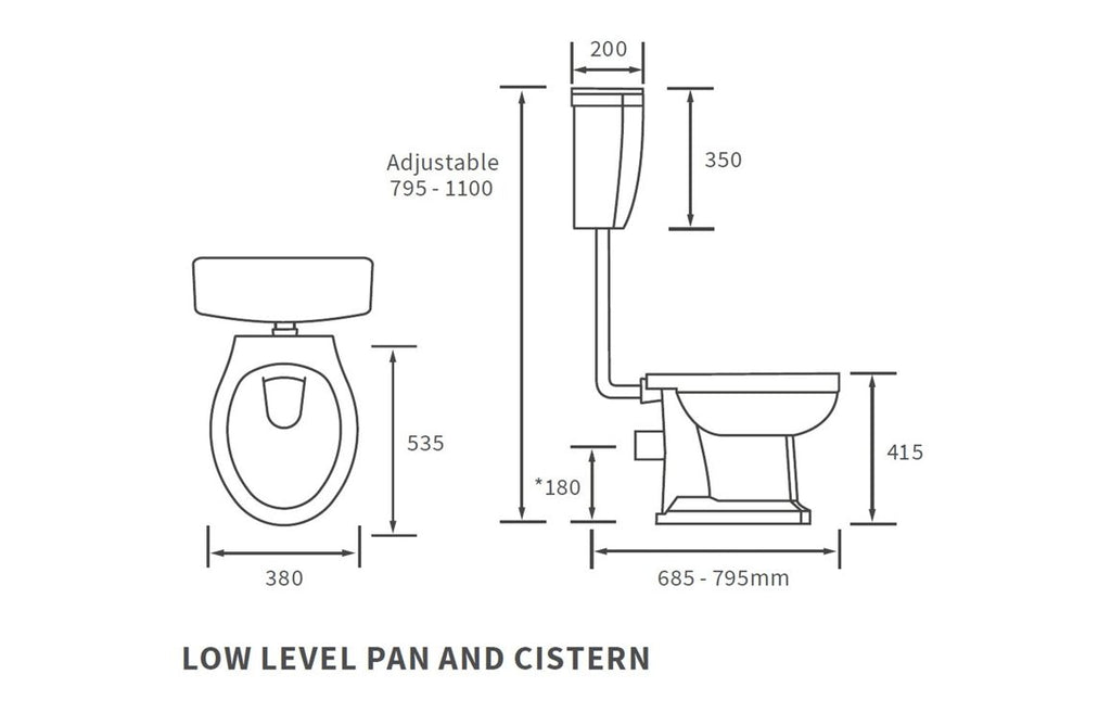 Royal High/ Low Level WC & Soft Close Seat