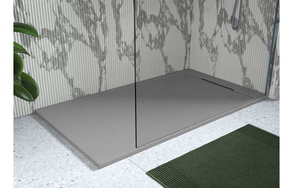 Slate Effect 30mm Rectangular Tray & Waste - White, Latte, Black, Grey