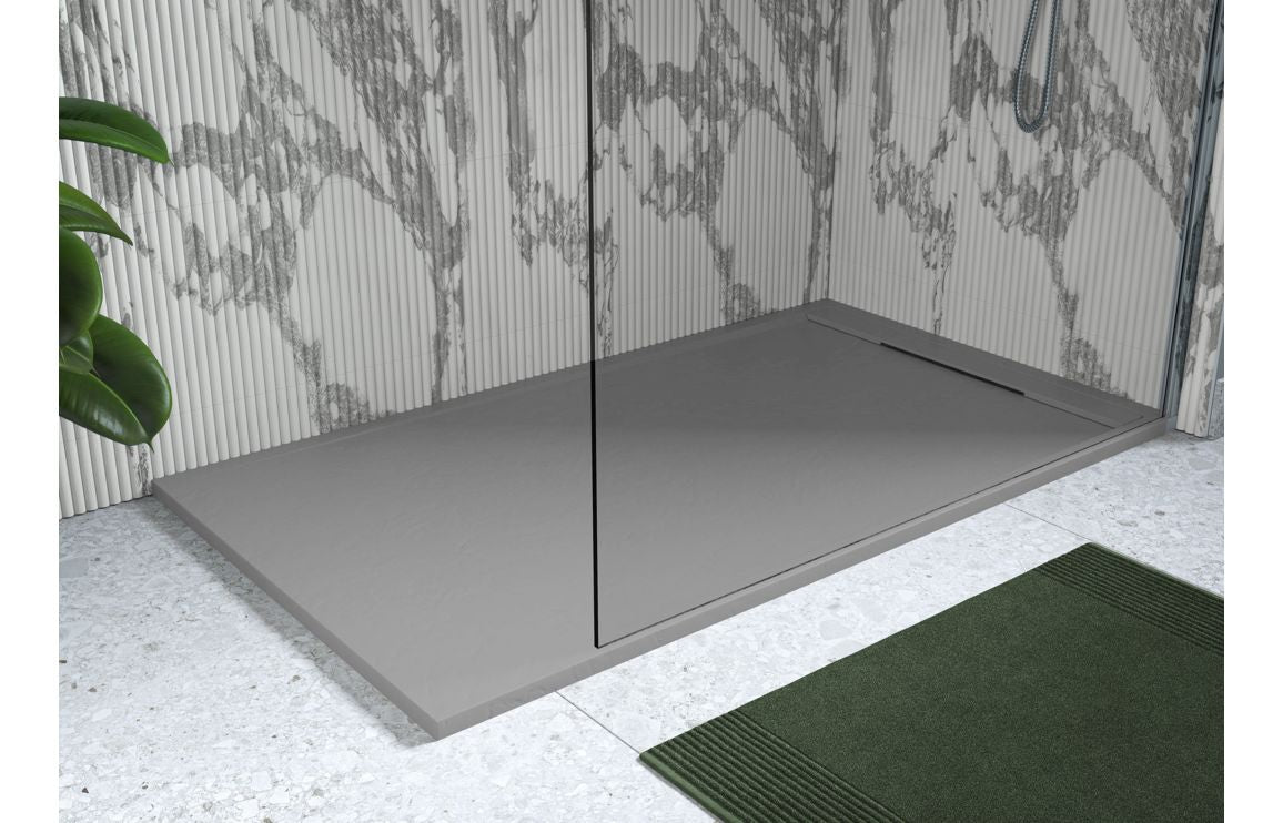 Slate Effect 30mm Rectangular Tray & Waste - White, Latte, Black, Grey