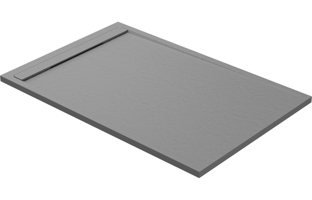 Slate Effect 30mm Rectangular Tray & Waste - White, Latte, Black, Grey
