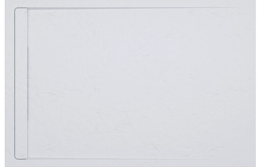 Slate Effect 30mm Rectangular Tray & Waste - White, Latte, Black, Grey