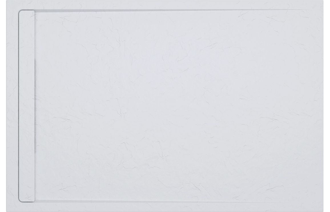 Slate Effect 30mm Rectangular Tray & Waste - White, Latte, Black, Grey