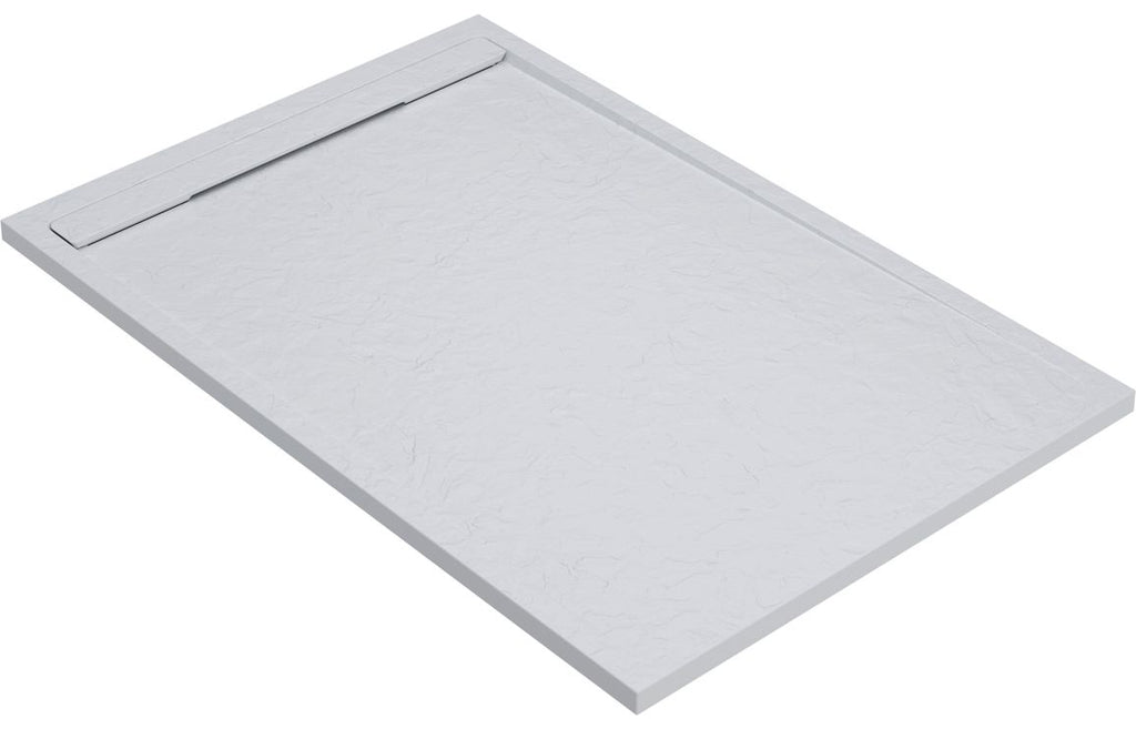 Slate Effect 30mm Rectangular Tray & Waste - White, Latte, Black, Grey
