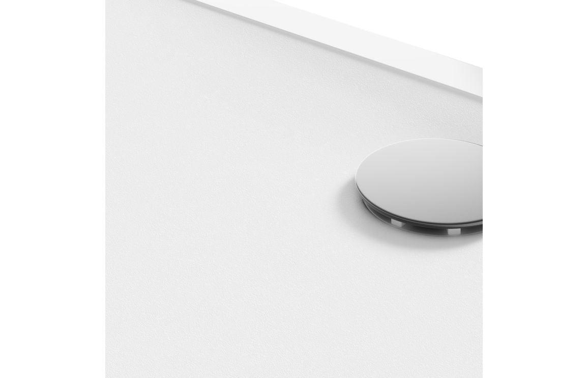 Anti-Slip Slim 28mm Tray & Waste - White