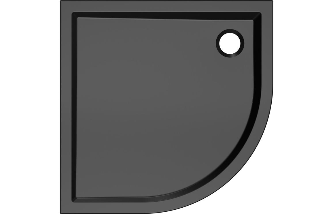 Quadrant 40mm Tray & Waste - Matt Black