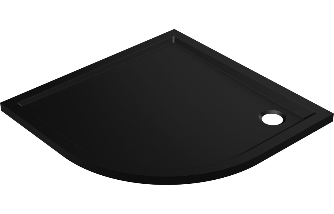 Quadrant 40mm Tray & Waste - Matt Black