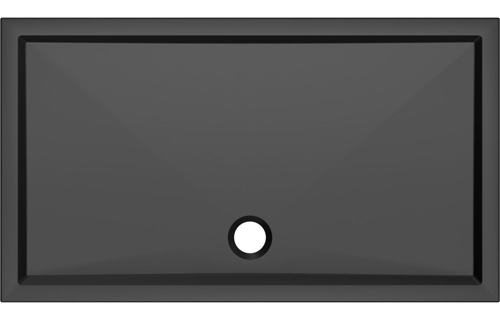 Rectangular 40mm Tray & Waste - Matt Black