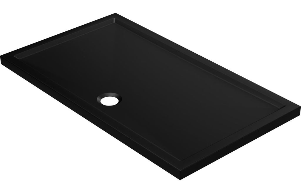 Rectangular 40mm Tray & Waste - Matt Black