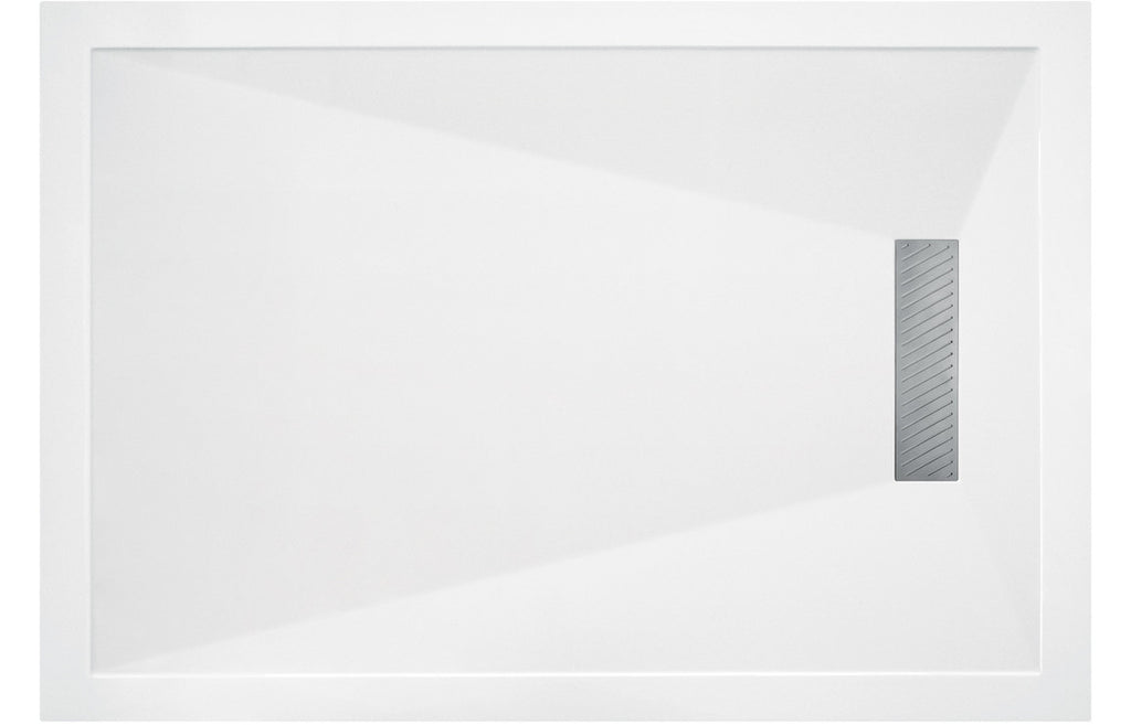 Linear Drain Slim 25mm Tray & Waste - White