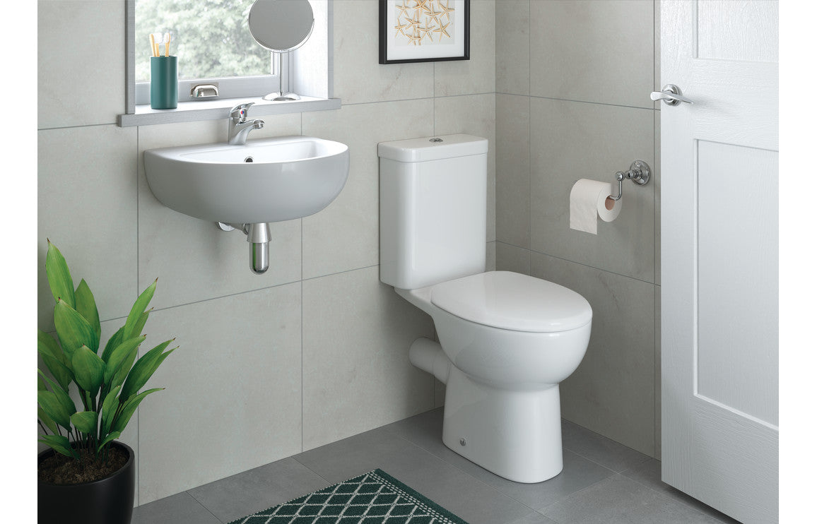 Monte 450x400mm 1TH Cloakroom Basin & Bottle Trap