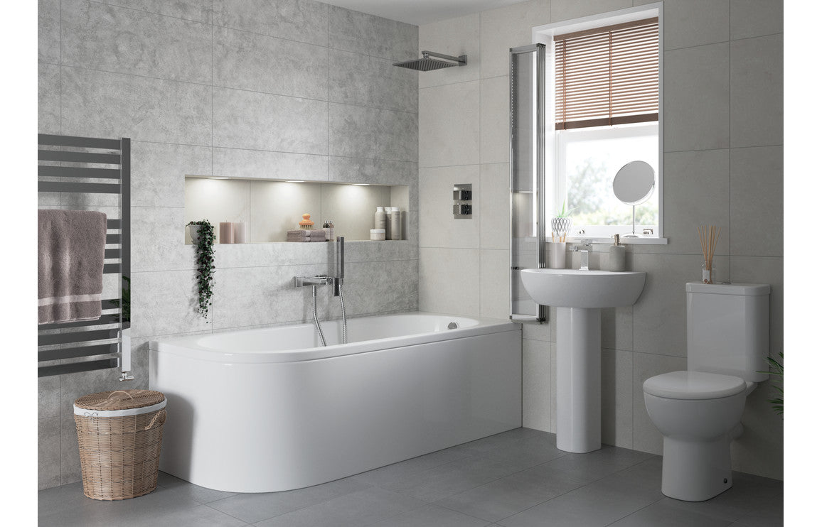 Monte 450/ 550 X 400mm Basin & Full /  Semi Pedestal/ Semi Recessed