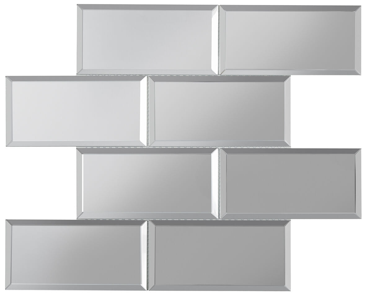 Aina Bevel Glass Mosaic 150x75 - Plain / Rustic Mirror
