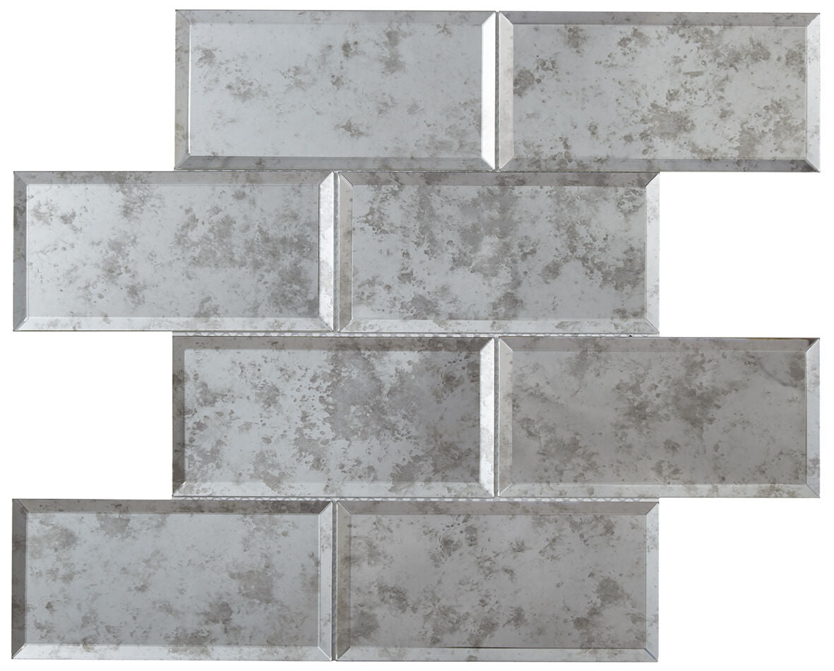 Aina Bevel Glass Mosaic 150x75 - Plain / Rustic Mirror