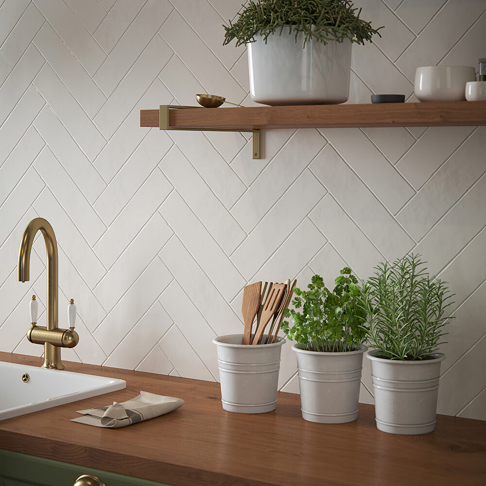 Hasta Gloss 300x75 Ceramic Wall - Cream, Grey, Duck Egg