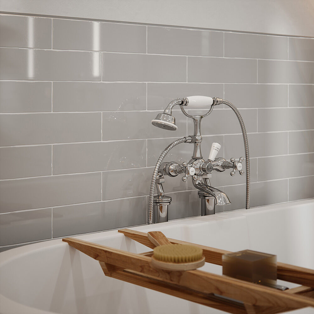 Hasta Gloss 300x75 Ceramic Wall - Cream, Grey, Duck Egg
