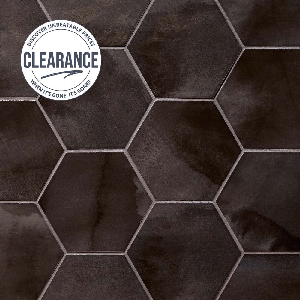 Hasda Hexagon Gloss 160x140 - Anthracite, Grey