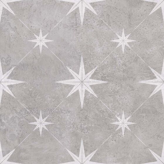 Jose Patterned Matt Blue / Grey 335x335