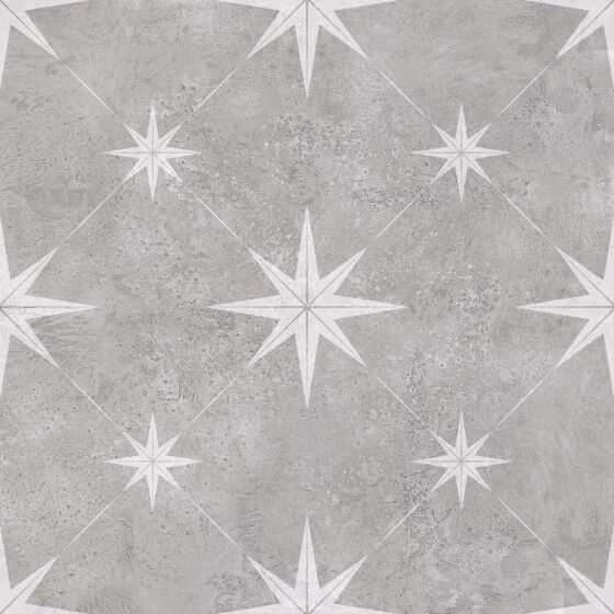 Jose Patterned Matt Blue / Grey 335x335