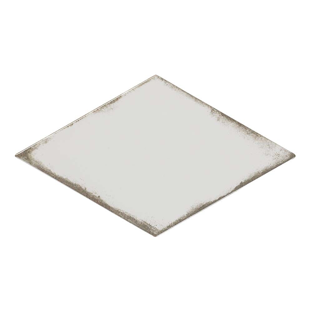Rhombus Rustic Gloss 263x152 Ceramic Wall - White, Grey, Taupe