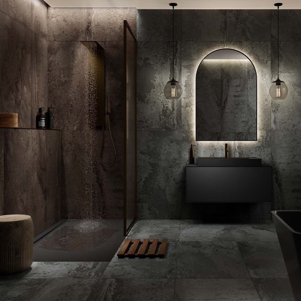 Metallic Lappato 1200x600mm - Copper, Grey