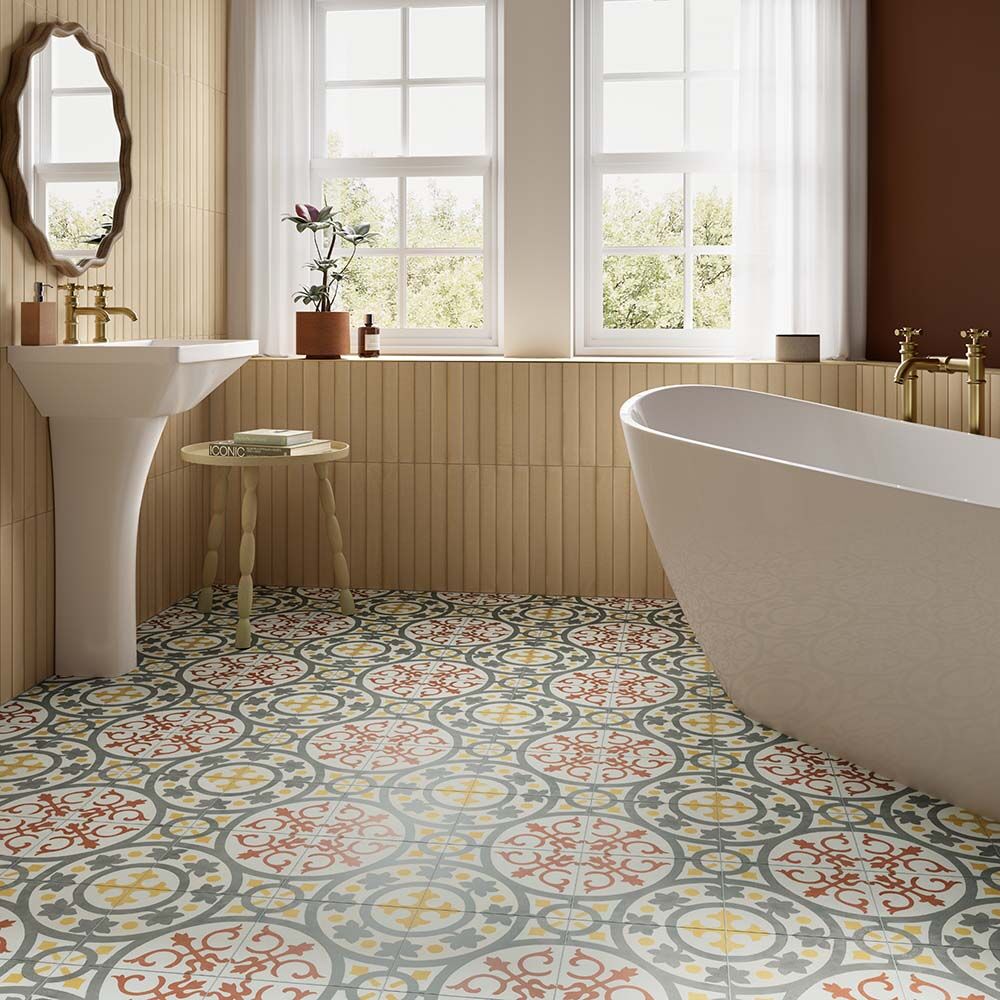 Kesa Matt 400x50 - Blue, Clay, Cream